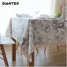 GIANTEX Retro Floral impresión decorativa tela de algodón de encaje mantel mesa de comedor cubierta para cocina decoración U1000 ali-31393496